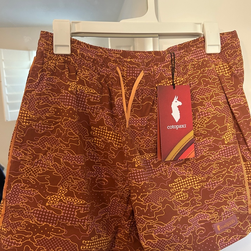 Cotopaxi Men's Swim Trunks in Brown and Yellow